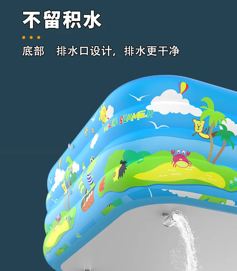 Large Foldable Inflatable Swimming Pool for Kids Adults Baby Family Indoor Outdoor Backyard Thickened Durable Summer Fun Pool