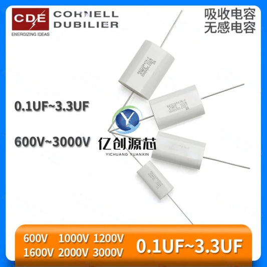 Original absorption capacitors CDE 0.47UF, 0.68UF, 1.0UF, 1.5UF, 600V, 1200V, 1600V, 2000V, 3000V, non-inductive capacitors