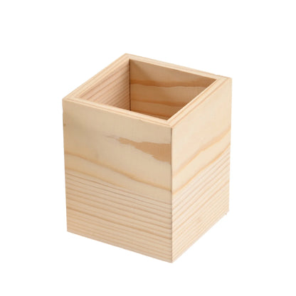 Wooden stationery storage box for pens, pencil cases, office pen holders, makeup brush containers, stationery supplies,