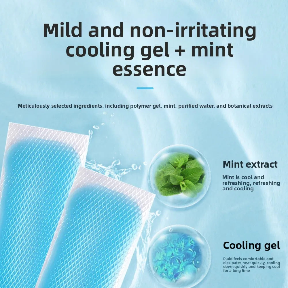 Summer Cooling Gel Patches Ice Cold Stickers Heatstroke Relief Cooling Pads Adults Portable Phone Heat Dissipation Cool Patches