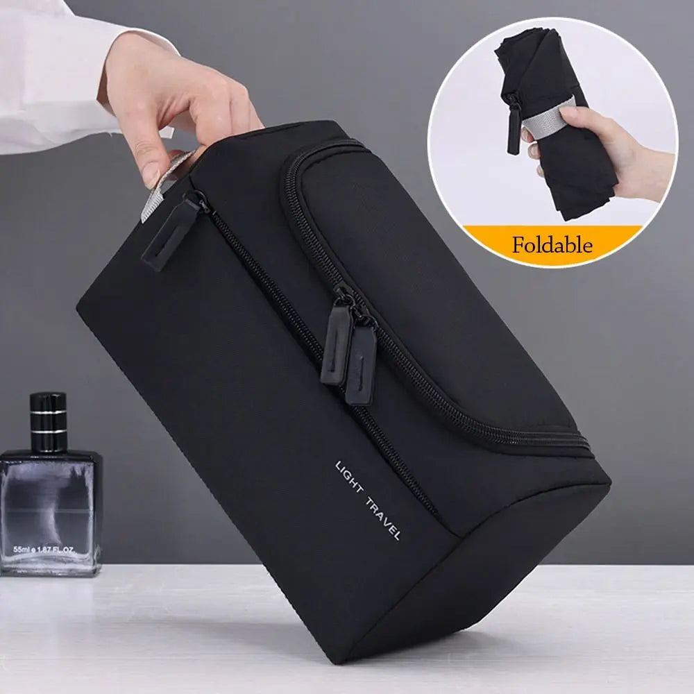 3-in-1 Travel Toiletry Bag Oxford Cloth Lightweight Waterproof Shaving Bag Handheld Makeup Bag Makeup Organizer Business