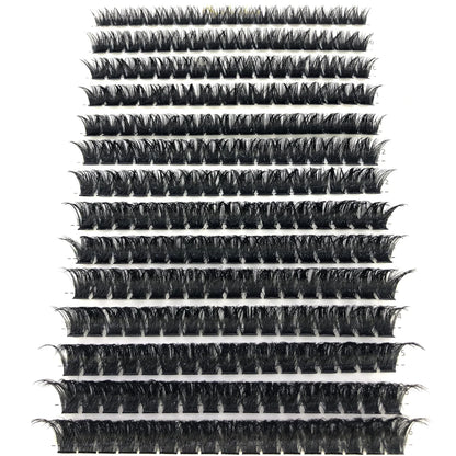 AMSDCN 100/280 clusters 30D 40D 60D 80D curly eyelashes naturally soft DIY makeup false eyelashes