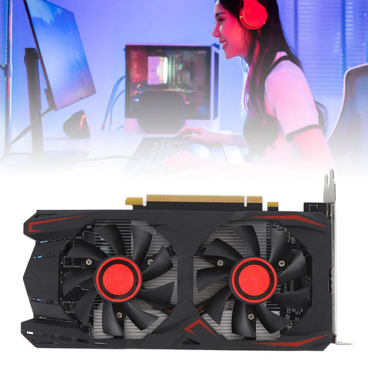 Graphics Card 6GB GDDR5 192BIT Double Fan PCIE 2.0 16X Slot Supports DVI VGA HD Multimedia Interface Gaming Video Card