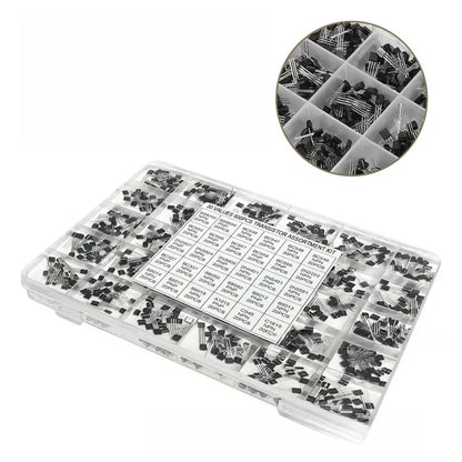 600PCS TO 92 Transistor Assortment Kit 30 Values 20PCS Each NPN PNP Through Hole DIY Electronic Components