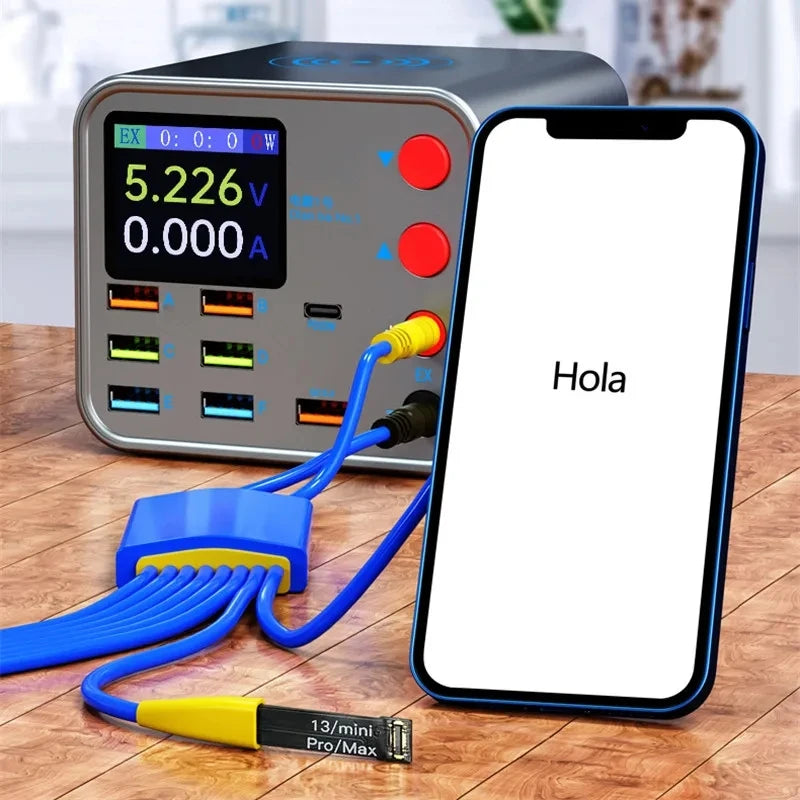 Multifunction 8-port Charger for Mobile Phonewith Short Circuit Repair Function Smart Wireless Fast Charging Tool