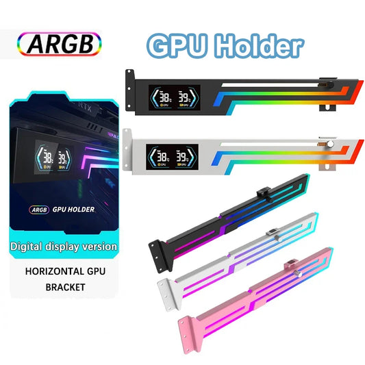 ARGB 5V 3PIN graphics card bracket adjustable height ARGB AURA SYNC computer graphics card VGA bracket