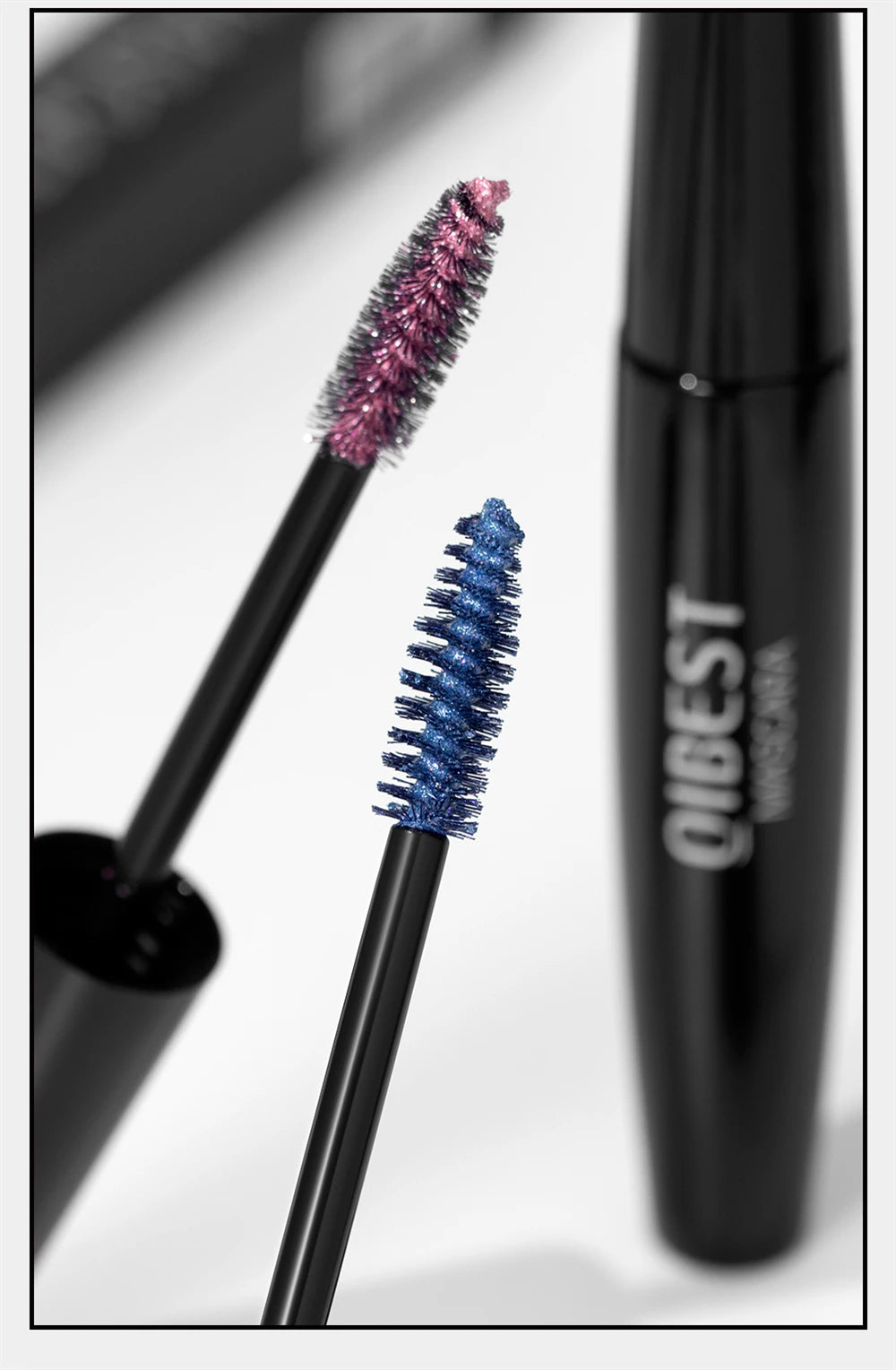 Glitter Diamond Mascara Waterproof Smudge-Proof Volumizing Lengthening Sparkling Snowflake Flake Clump-Free Lasting Party Makeup