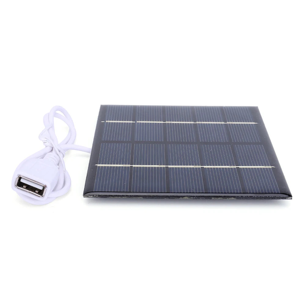 5V 240MA Solar Panel 5W Output USB Outdoor Portable Solar System For Low Power Products Cell Mobile Phone Chargers Electric Fan