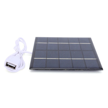 5V 240MA Solar Panel 5W Output USB Outdoor Portable Solar System For Low Power Products Cell Mobile Phone Chargers Electric Fan
