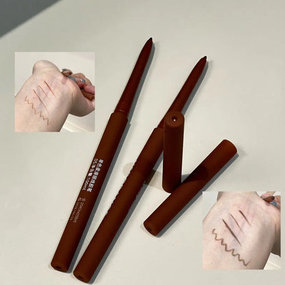 Pumpkin Brown Eyeliner Gel Pencil Waterproof Matte Smooth Quick Dry Non-Smudge Easy Wear Under Eye Liner Shadow Stick Makeup