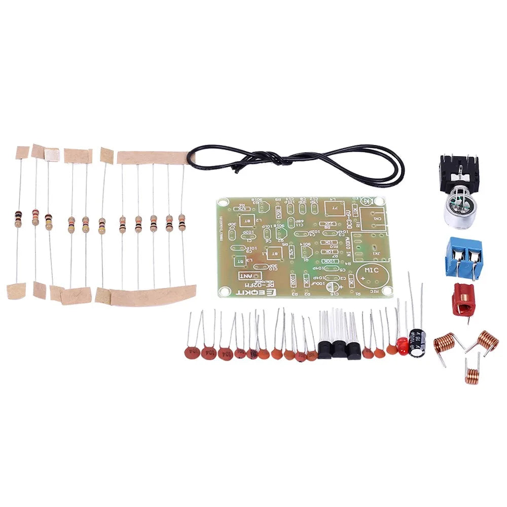DIY Electronic Kit FM Stereo Radio Module 76-108MHz Wireless Transmitter Receiver Circuit PCB Board Soldering Practice Project