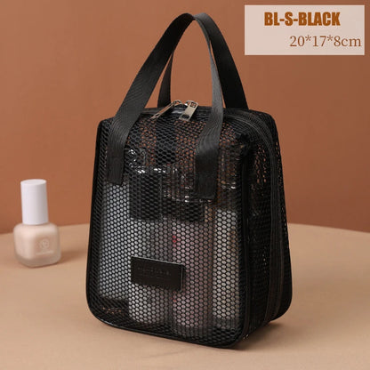 Multi-Functional Mesh Makeup Bag Pouch Large Capacity Portable Storage Case Travel Toiletry Bags Cosmetic Bag