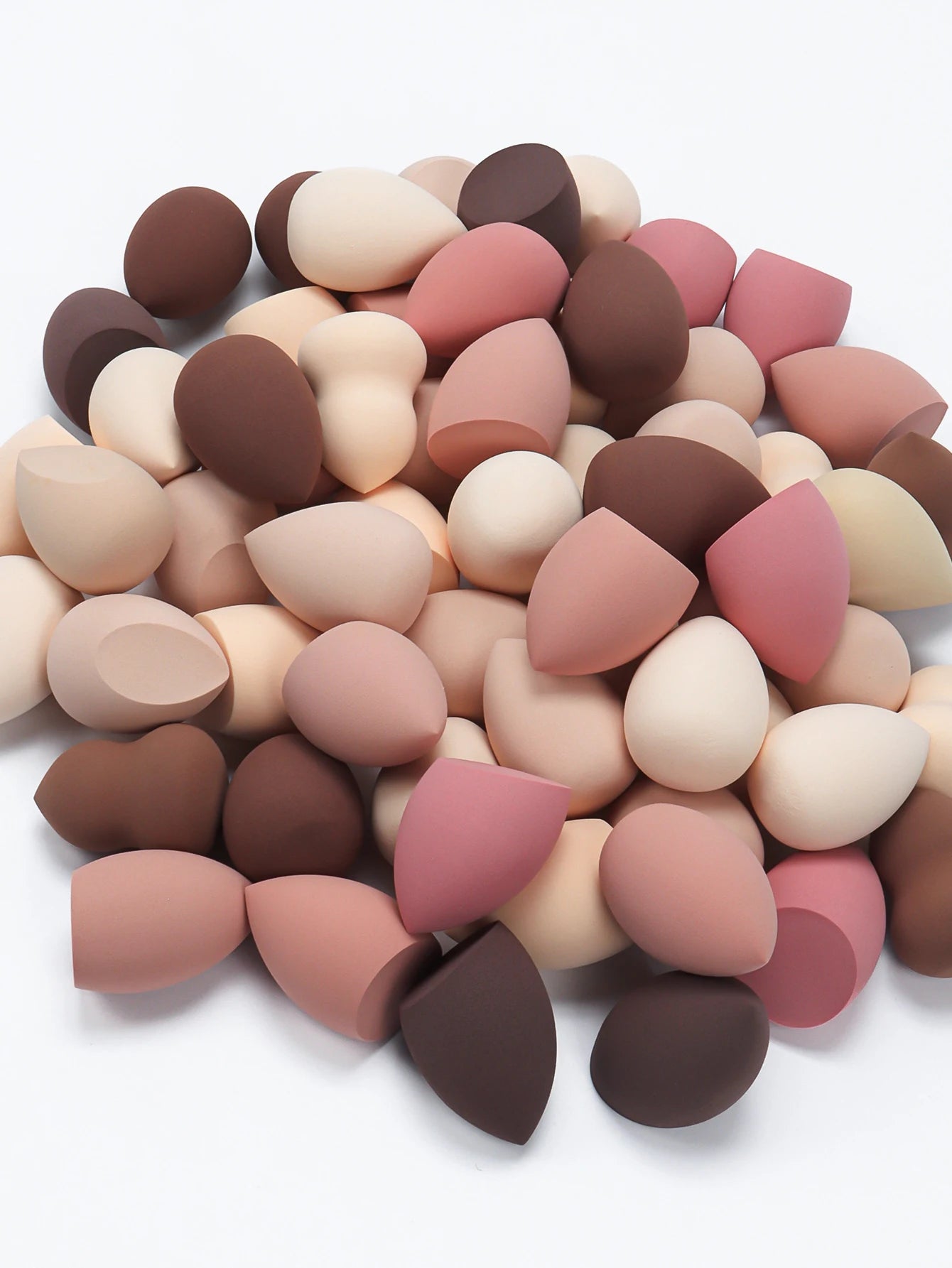 3/8/12/16/24/32/48Pcs Milk Coffee Makeup Sponge, Suitable for Applying and Setting Makeup, Suitable for All Skin Types