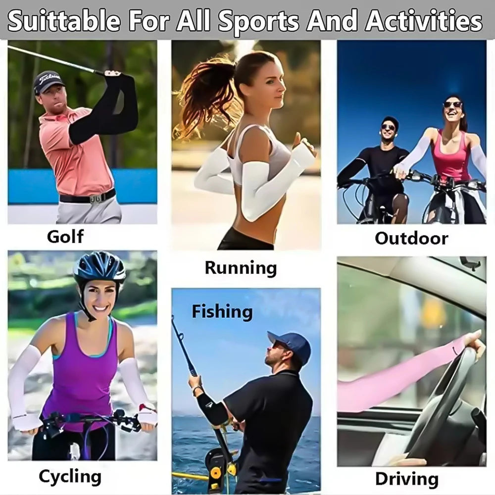 Summer Cooling Arm Sleeves Flexible Design Moisture-wicking Function