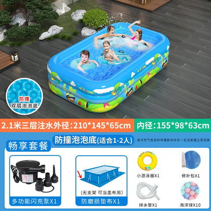 Large Foldable Inflatable Swimming Pool for Kids Adults Baby Family Indoor Outdoor Backyard Thickened Durable Summer Fun Pool