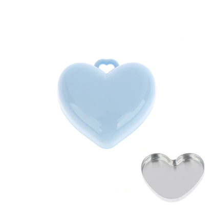 1Pcs Heart Shape Blush Empty Compact with Mirror, Keychain DIY Refillable Powder Case for Makeup