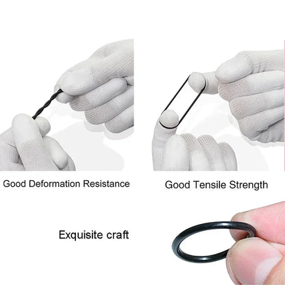 200pcs Rubber O-rings for Faucet, Hose, Valve, Water & Oil Proof Seals, Washer Combo Set, Universal Plumbing Accessories