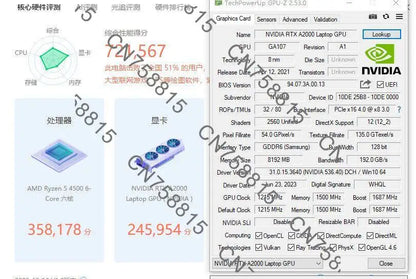 Single-slot Half-height Compact Card,，Support DLSS Ray Tracing Technology. A2000 8GB Graphics Card