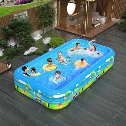 Large Foldable Inflatable Swimming Pool for Kids Adults Baby Family Indoor Outdoor Backyard Thickened Durable Summer Fun Pool