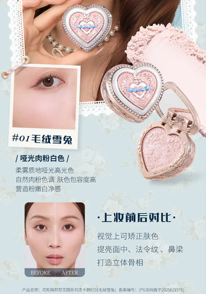 Flower Know Bunny Garde Series Blushes Cream Smooth Long-lasting All-Day Face Enhancing Makeup Blush Cream For Cheek