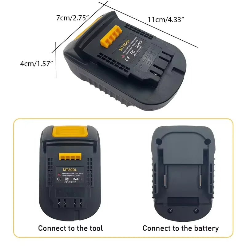 Power Tool Adapter DM18M MT20BSL Converter For Bosch For BlackDecker 18V Li-ion Battery for Makita/Milwaukee/Dewalt Tools