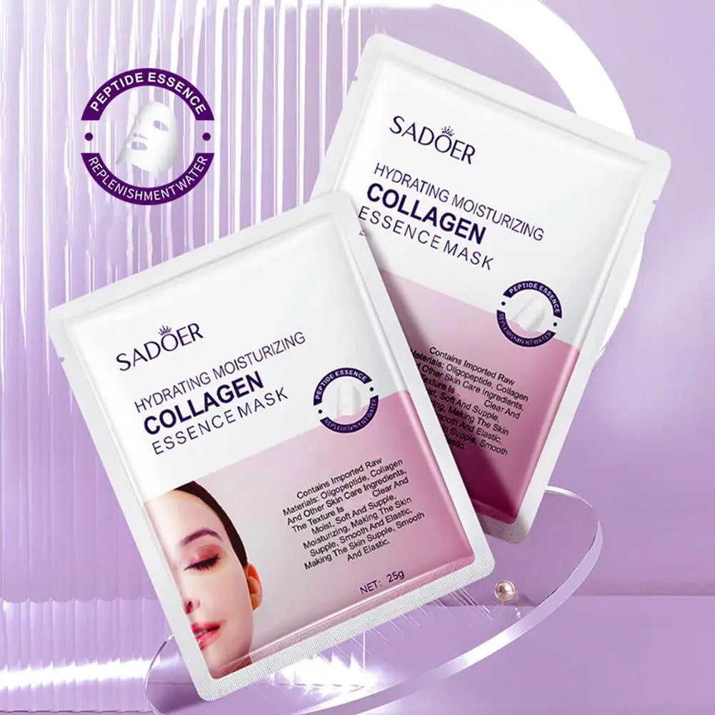 5pcs Hyaluronic Acid Collagen Face Mask skincare Moisturizing Hydrating Facial Masks Sheet Mask Skin Care
