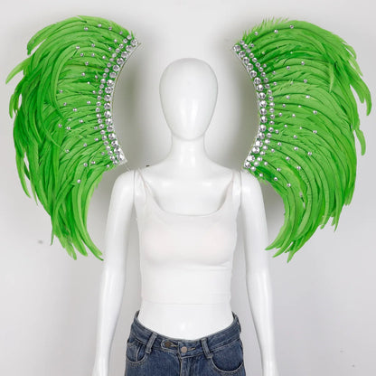 Halloween Carnival Feather Samba Costume Party Bar Performance Role Playing Props Makeup Dance Feather Wings Parade