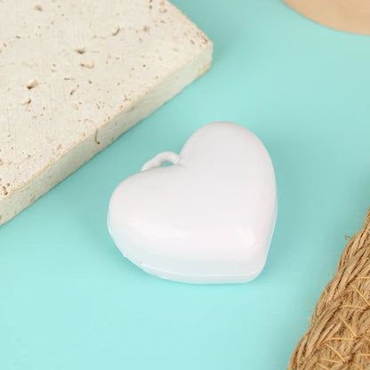 1Pcs Heart Shape Blush Empty Compact with Mirror, Keychain DIY Refillable Powder Case for Makeup