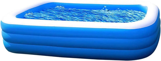 Kiddie Swimming Pool Extra Large Family-Inflatable Family Lounge Above Ground Swim Center Large Perfect for Summer Outdoor.