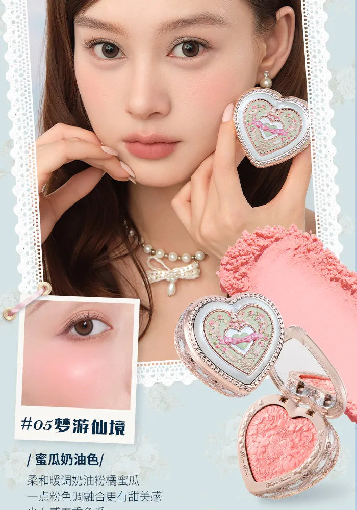 Flower Know Bunny Garde Series Blushes Cream Smooth Long-lasting All-Day Face Enhancing Makeup Blush Cream For Cheek