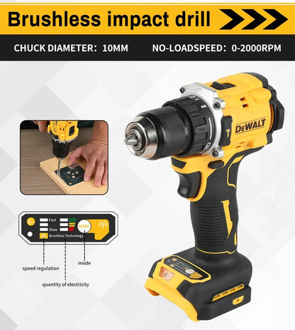 DEWALT DCD805 20V Impact Drill Cordless Electric Power Tools Brushless Screwdriver Multi-Function Hand Drill