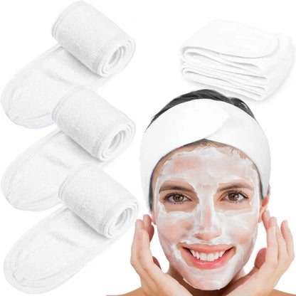 Fashion Women Wide Hairband Adjustable Makeup Wash Face Toweling Hair Wrap Headbands Face Washing Yoga Hair Make Up Accessories