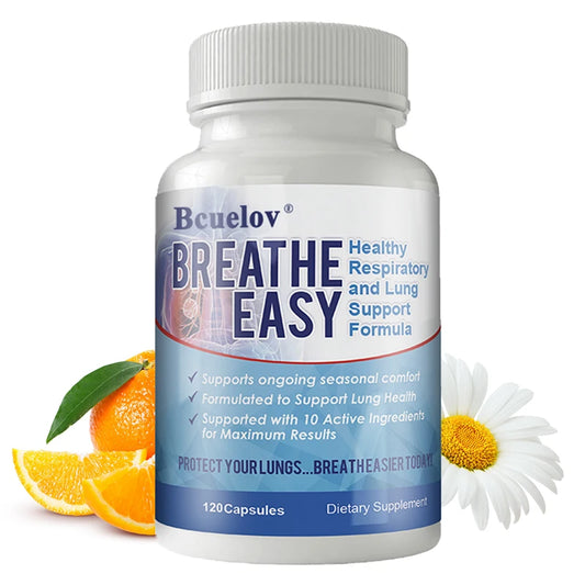 Lung Health Supplements - Helps Strengthen Comfort To The Lungs and Bronchial System Supports Clear Lungs and Easy Breathing