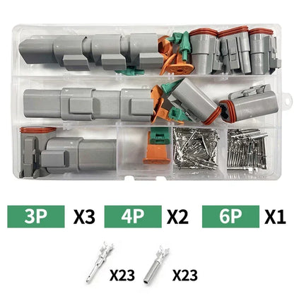Boxed Deutsch Type DT Connector Kit Waterproof Wire DT Series Connector Set Box DT06/DT04 2/3/4/6/8/12 Pins Sealed Plug