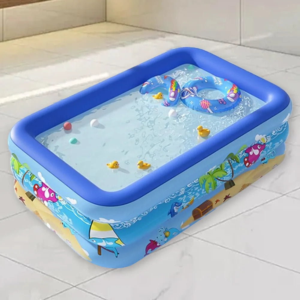 Inflatable Swimming Pool Large Family Pool Thicken Rectangle Framed Children Swimming Pool Summer Outdoor Pool Baby Bathtub Toys