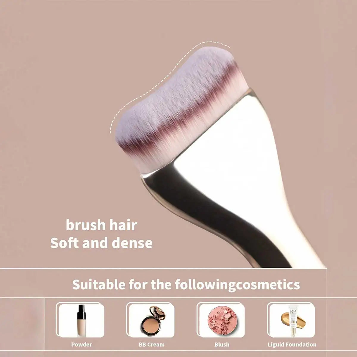 MAANGE 2pcs Foundation Makeup Brushes Set Ultra Thin Top Mask Brush For Liquid Cream Cosmetics Blending Beauty Tool Premium Gift