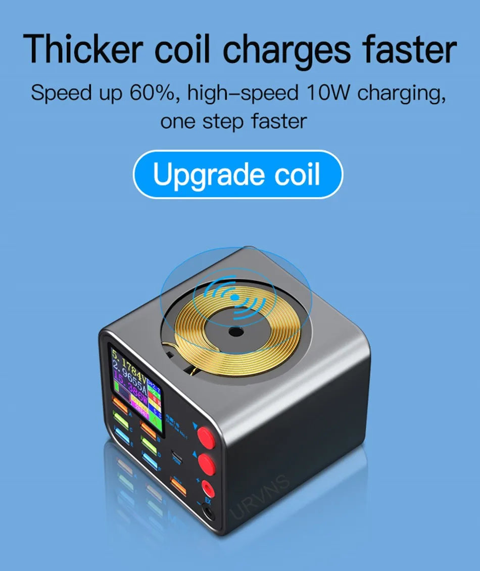 Multifunction 8-port Charger for Mobile Phonewith Short Circuit Repair Function Smart Wireless Fast Charging Tool