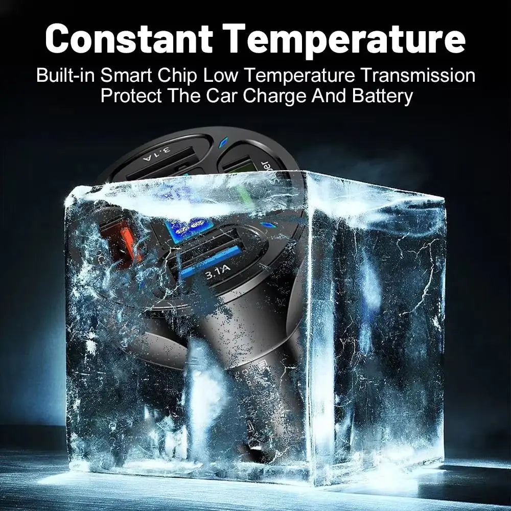 Dual USB Output Mobile Phone Car Charger Type C Fast Charging 6 Ports Car Chargers Mini Universal Car Charger Adapter
