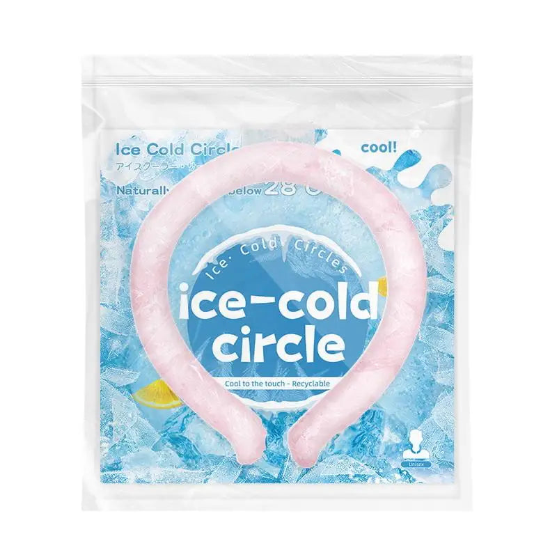 【CC】Outdoor Summer Neck Cooling Tube Wraps Ice Ring Neck Cooler Reusable Cooling Tool For Camping Hiking Cycling Running Fishing