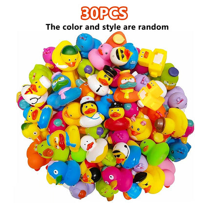 Summer children's swimming pool float toys, suitable for boys and girls' swimming pool parties. Mini rubber ducks, birthday