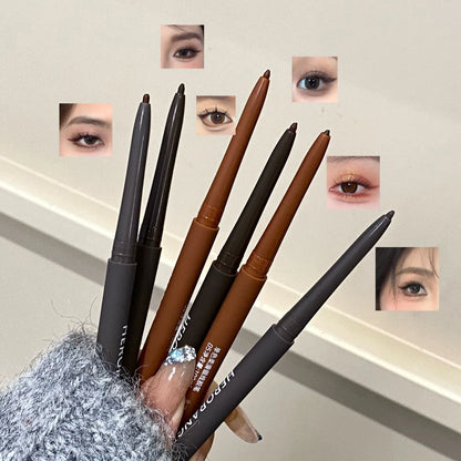 Pumpkin Brown Eyeliner Gel Pencil Waterproof Matte Smooth Quick Dry Non-Smudge Easy Wear Under Eye Liner Shadow Stick Makeup