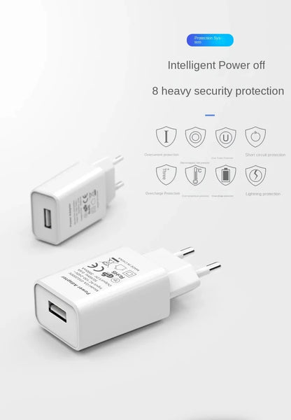 EU plug 5V 2A Single USB Universal Mobile Phone Chargers Travel Power Charger Adapter GS/CE Charger for Samsung iphone Xiaomi
