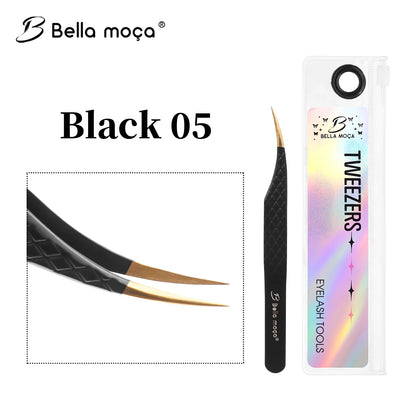 Bella moça Lash Tweezers Stainless Steel Eyelash Nail Tools Accurate Tweezers Nippers Pointed Clip Set Makeup Tools