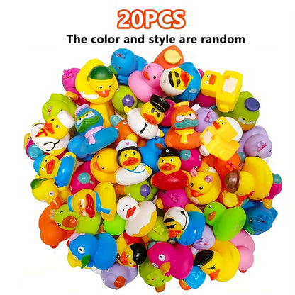 Summer children's swimming pool float toys, suitable for boys and girls' swimming pool parties. Mini rubber ducks, birthday