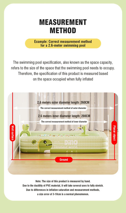 Children's Inflatable Swimming Pool PVC Home Outdoor Large Family Pool Thickened Plastic Adult Paddling Pools Garden Water Games