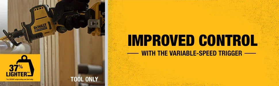 DEWALT DCS369 20V Reciprocating Saw,One-Handed,Cordless,The Multi - Tasking Powerhouse for Swift Wood,Metal & Pipe Cutting