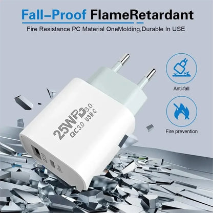 For iPhone Fast Charger 20w+20w Wall Type C Charging Cable Mobile Phone Compatible For IPhone 14 13 12 11 Pro Max XR XS X 7 8