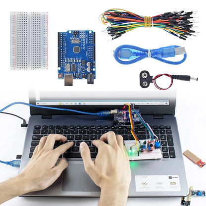 Basic Starter Kit with Breadboard Sensor Modules Resistance Educational Programming Kit DIY Basic Kit for Arduino UNO R3