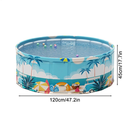 Children's swimming pool, diameter 90/120/160 cm inflatable and foldable outdoor large-size children's paddling pool summer pet