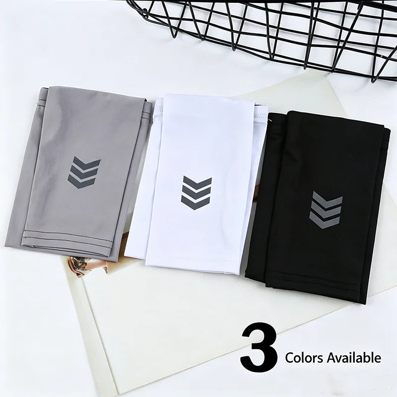 Summer Cooling Arm Covers Unisex None Slip Sunshade  Anti UV Running Arm Sleeves Breathable Ice Silk Quick Drying Arm Sleeves